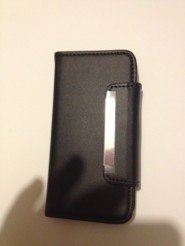 Iphone5 black book-style my jacket wallet protectiv cover
