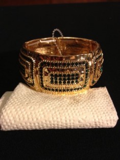 Gold Tone Hammed Style with 