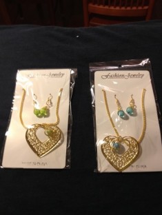 Heart Shape Necklace / Earring 